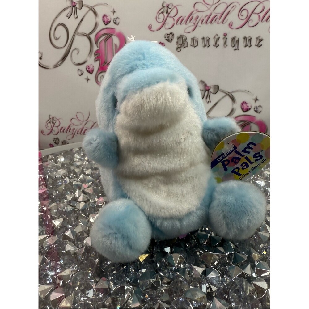 Palm Pals Blue Plush Dolphin new with tag stuffed toy animal